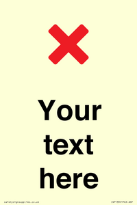 Custom plain background, red cross sign